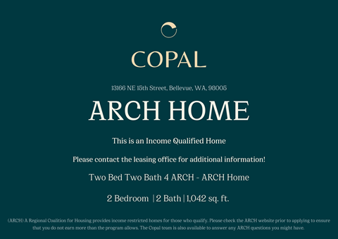 A poster advertising an income qualified home with the address and details of the property.
